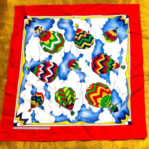VTG WAMCRAFT MADE IN USA RN 14193 BANDANNA SCARF SIZE 22X22 main image 7